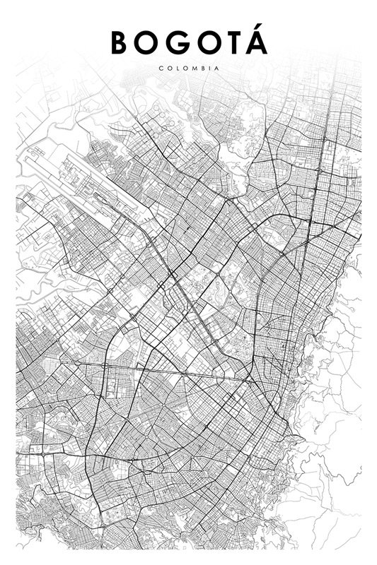 Mapa de zonas de entrega de Pato Gift en Bogotá
